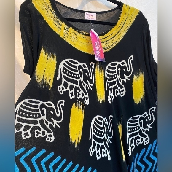 NWT Nisha  Creations Indian Sheer Dress Black Ladies OS - Picture 7 of 13